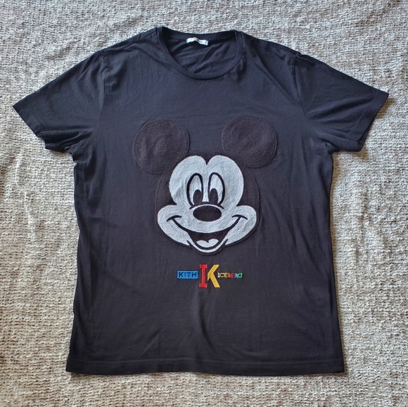 Kith x Iceberg Mickey Tee Black - Picture 2 of 9